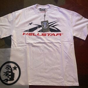 Hellstar White Graphic Men's T-Shirt
